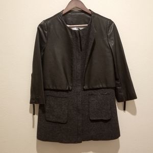 Imported genuine lamb skin and wool mix coat-one of a kind-xs/s